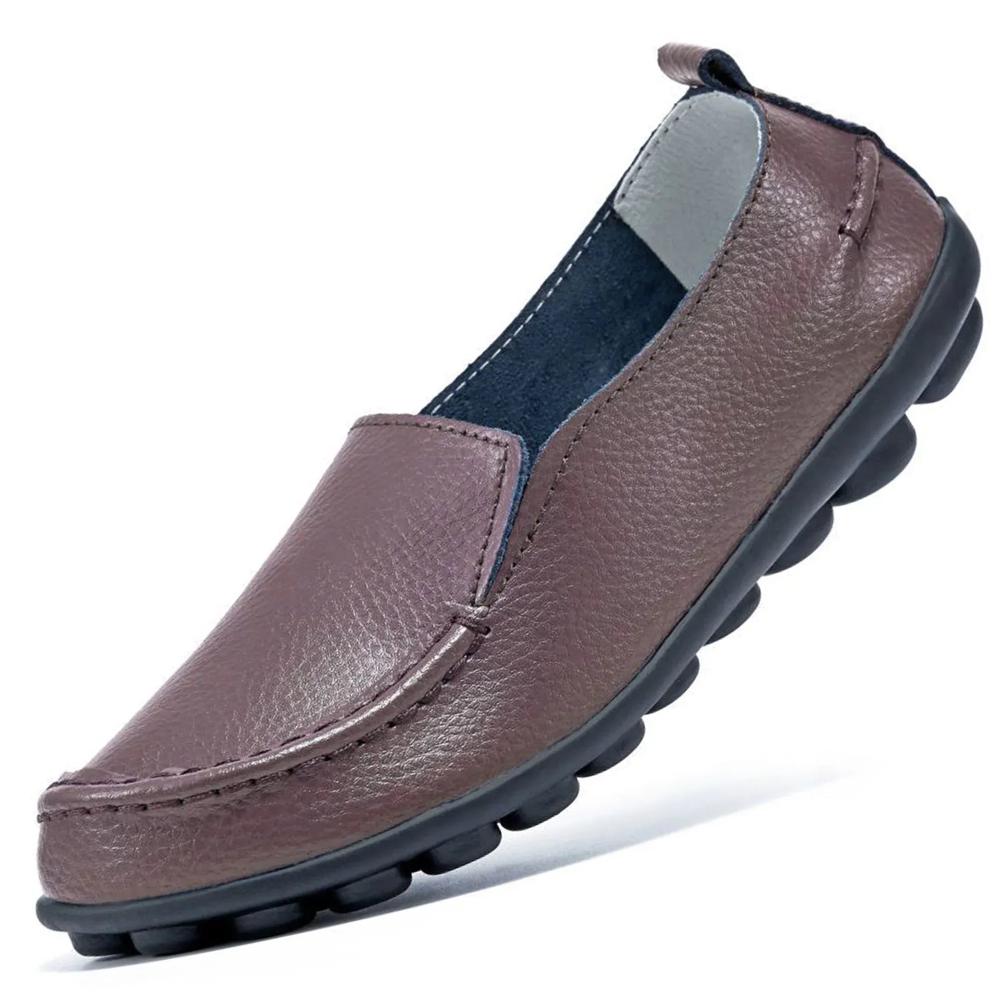 Harence Loafers Womens Flats Comfort Walking Shoes Woman Casual Sneakers No-Slip Leather Dress Shoe
