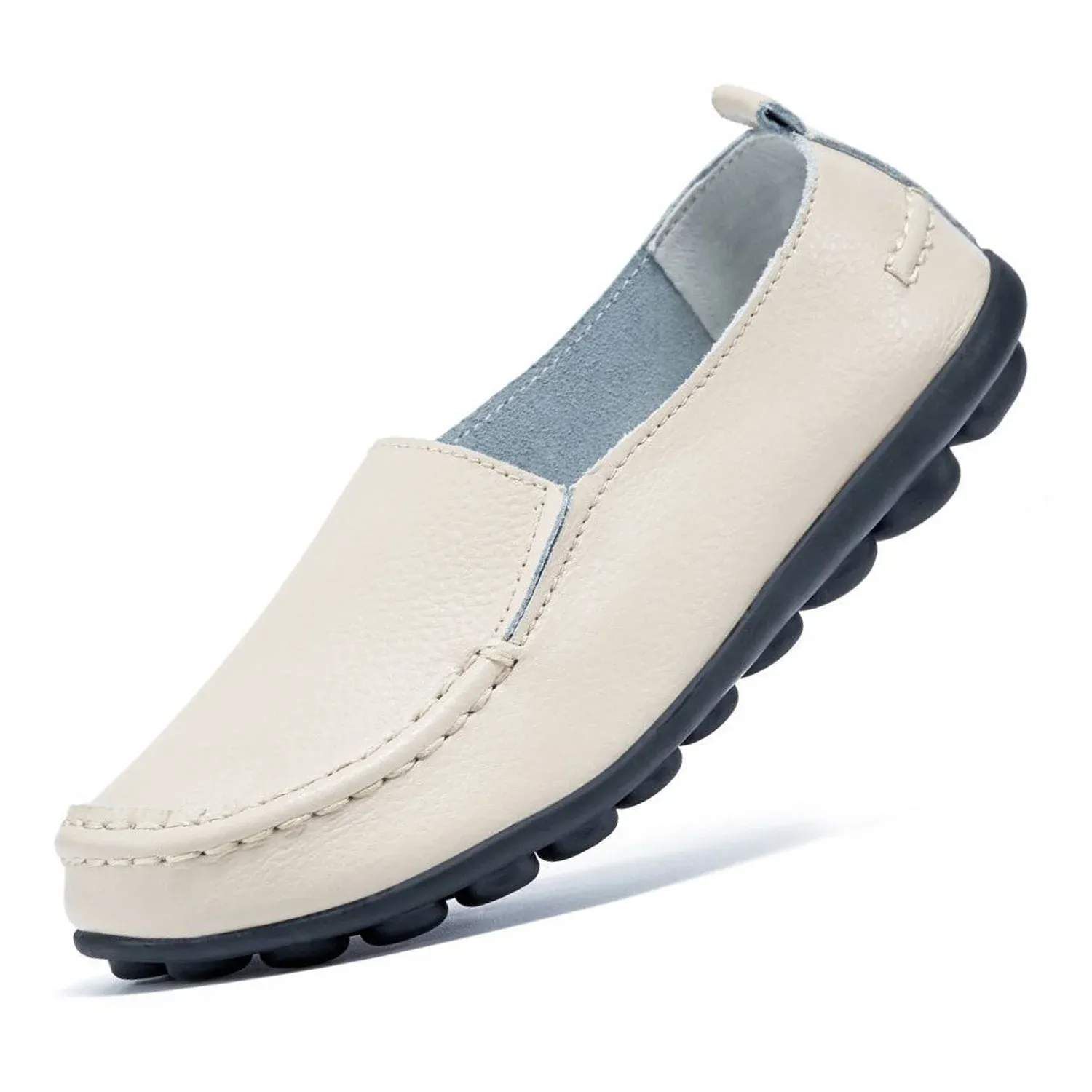 Harence Loafers Womens Flats Comfort Walking Shoes Woman Casual Sneakers No-Slip Leather Dress Shoe