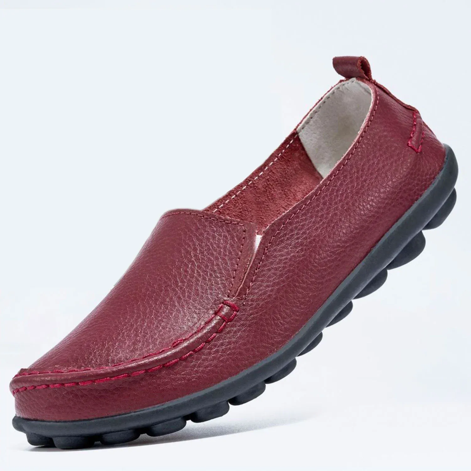 Harence Loafers Womens Flats Comfort Walking Shoes Woman Casual Sneakers No-Slip Leather Dress Shoe
