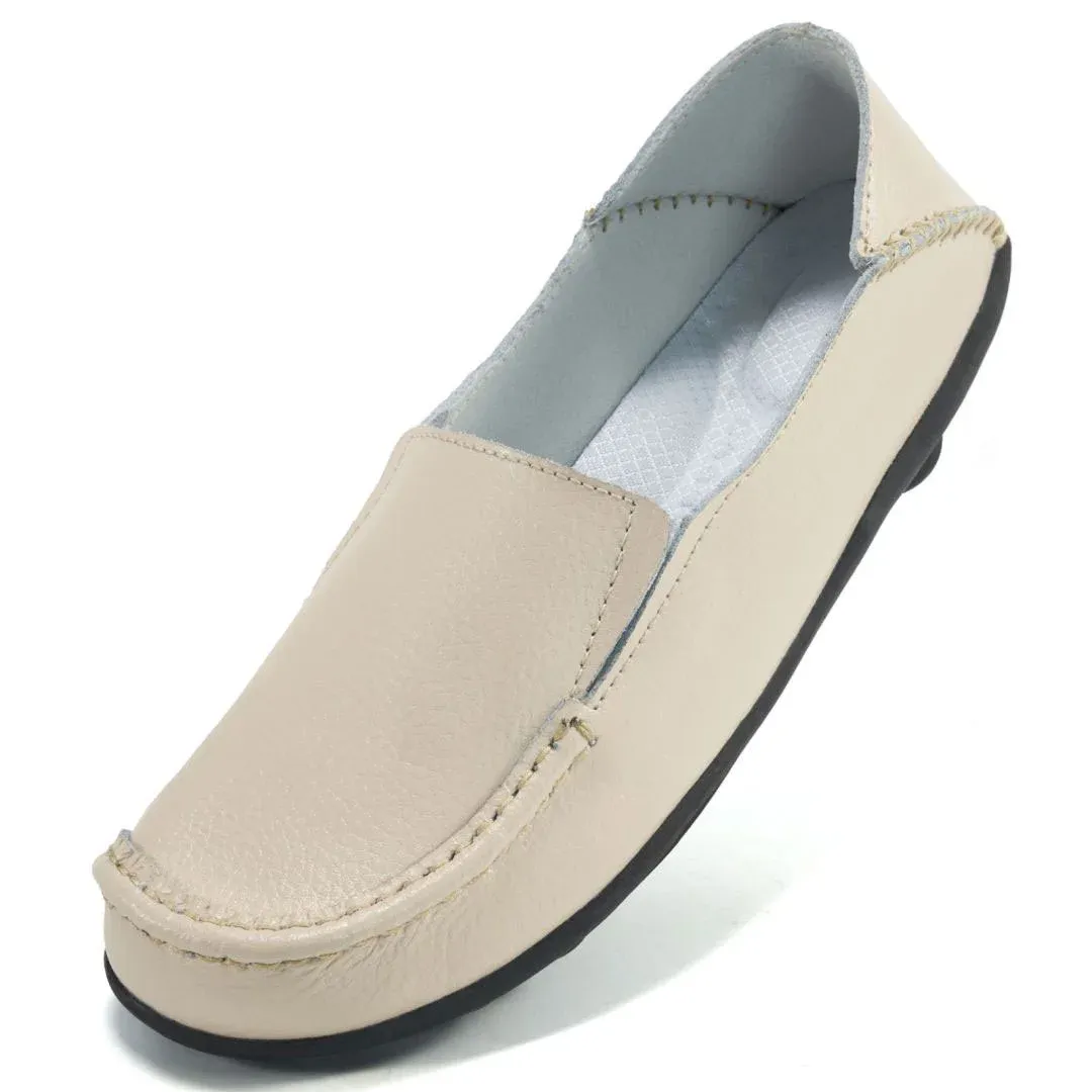 Harence Loafers Womens Flats Comfort Walking Shoes Woman Casual Sneakers No-Slip Leather Dress Shoe