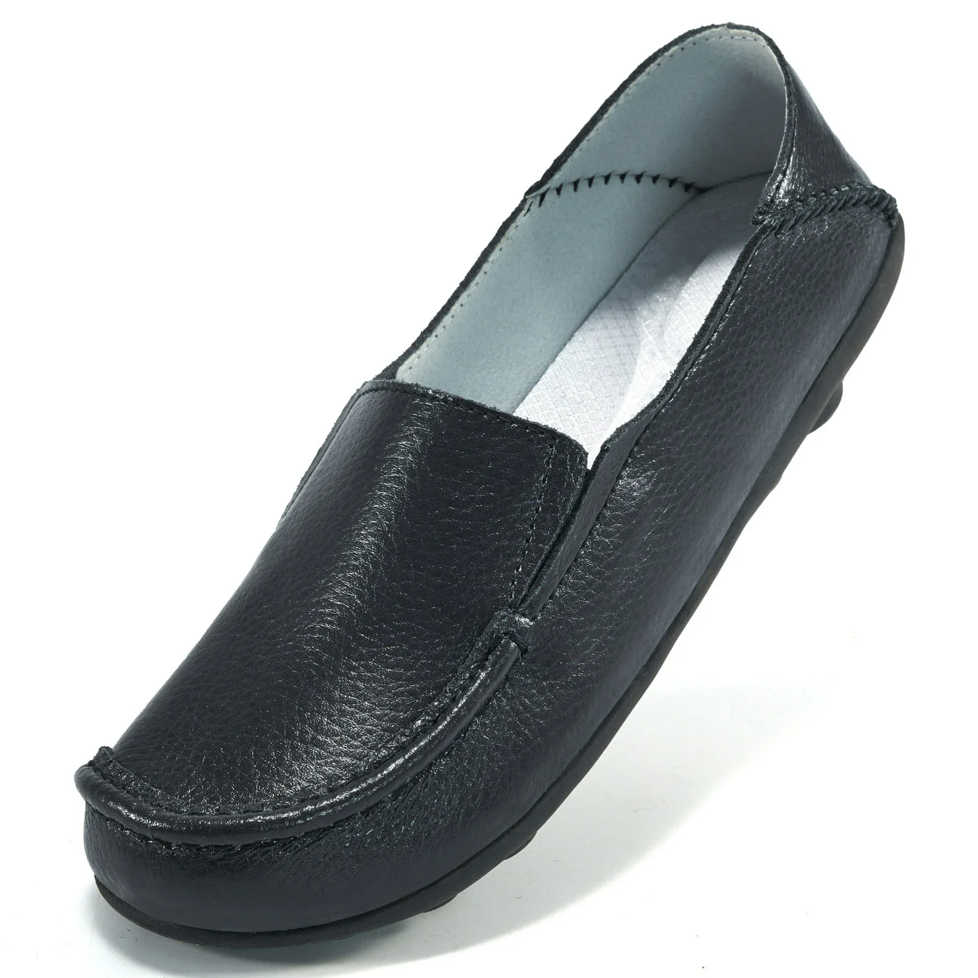 Harence Loafers Womens Flats Comfort Walking Shoes Woman Casual Sneakers No-Slip Leather Dress Shoe