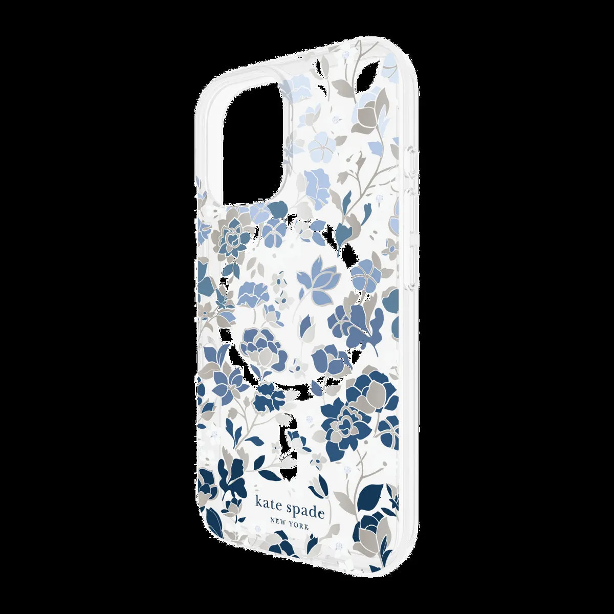 iPhone 16 Kate Spade Protective Prints MagSafe Case - Flowerbed Blue