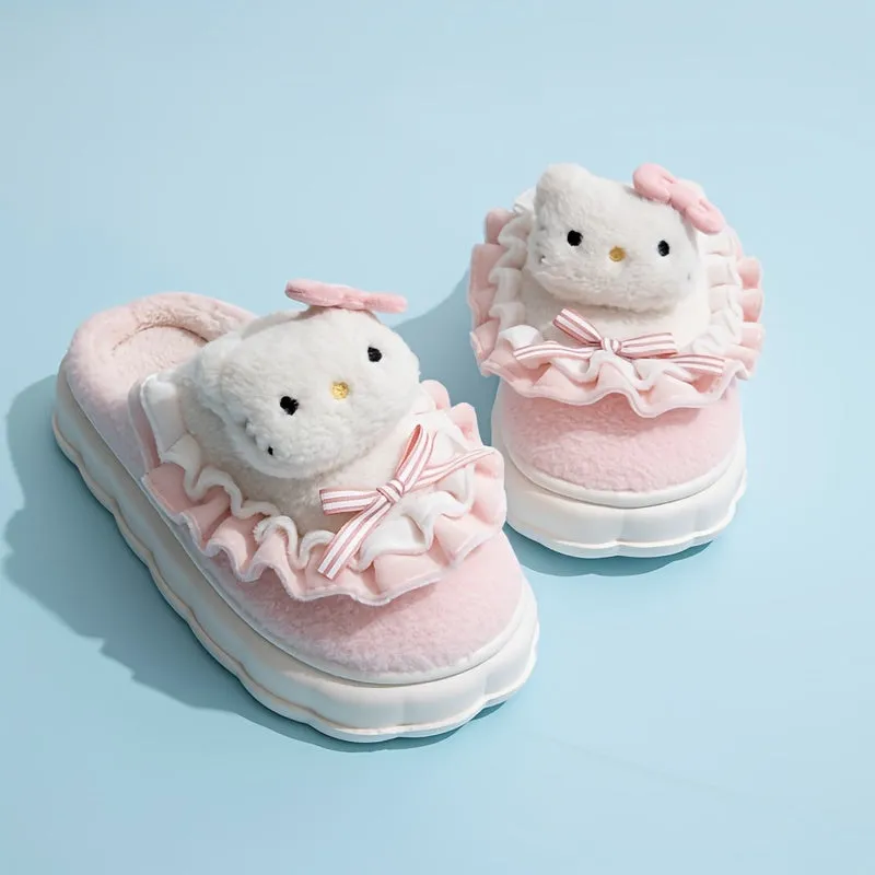 Jade - Cartoon Pluizige Pantoffels, Antislip Slaapkamer Slippers