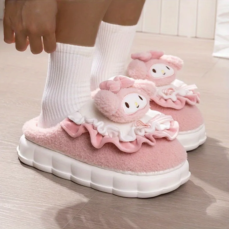 Jade - Cartoon Pluizige Pantoffels, Antislip Slaapkamer Slippers