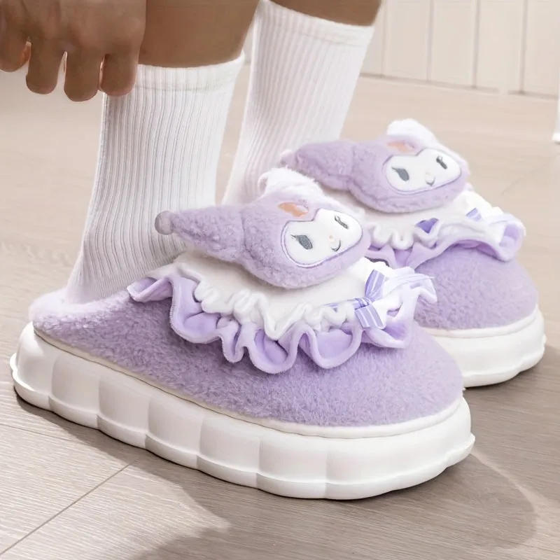 Jade - Cartoon Pluizige Pantoffels, Antislip Slaapkamer Slippers