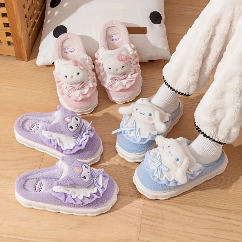 Jade - Cartoon Pluizige Pantoffels, Antislip Slaapkamer Slippers