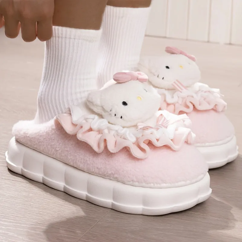 Jade - Cartoon Pluizige Pantoffels, Antislip Slaapkamer Slippers