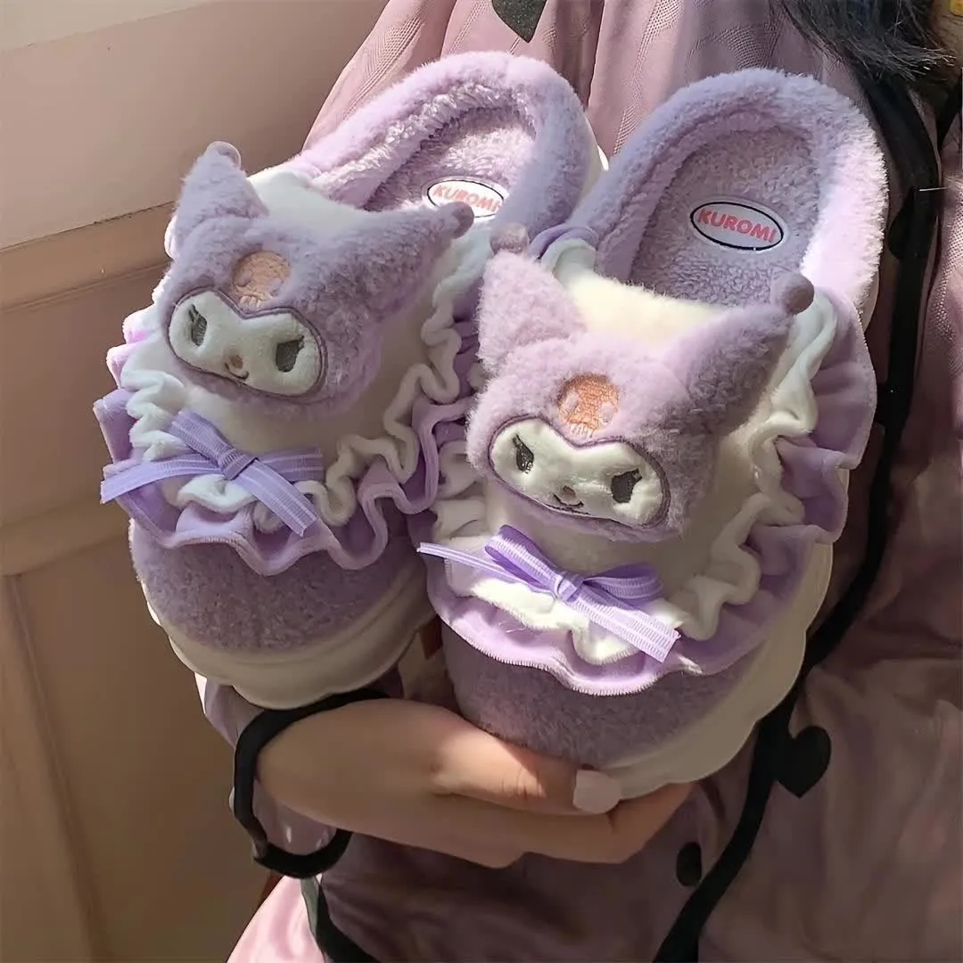 Jade - Cartoon Pluizige Pantoffels, Antislip Slaapkamer Slippers