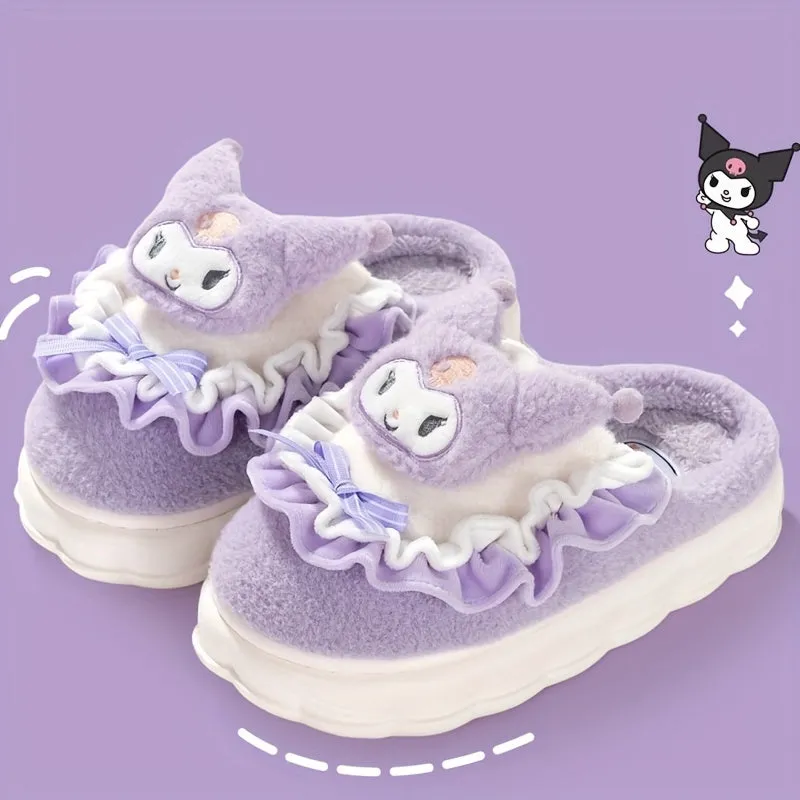 Jade - Cartoon Pluizige Pantoffels, Antislip Slaapkamer Slippers