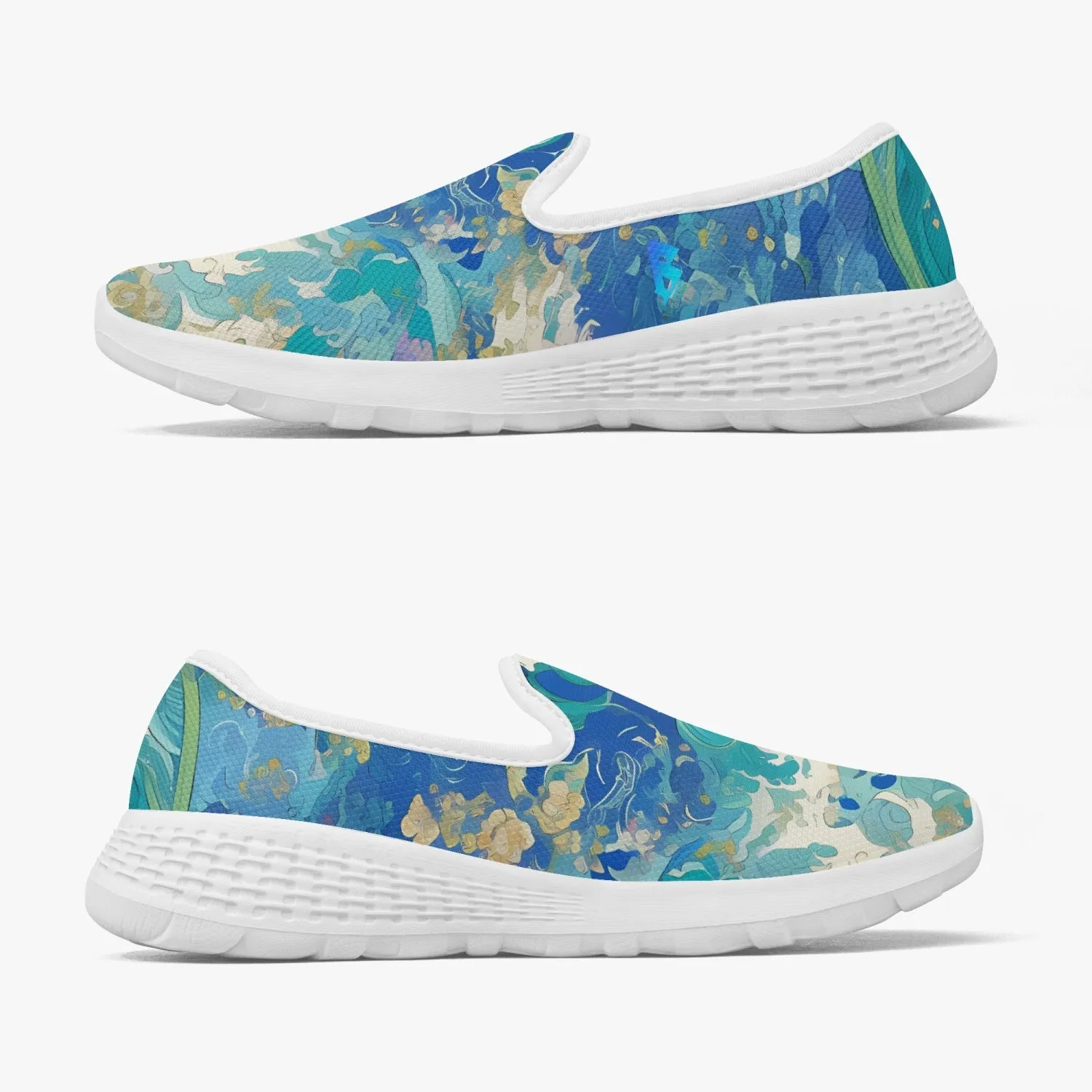 Kanagawa Waves Women's Slip-On Mesh Running Shoes