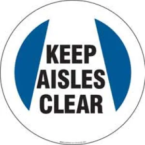 KEEP AISLES CLEAR Anti-Slip Floor Sign/Buy online