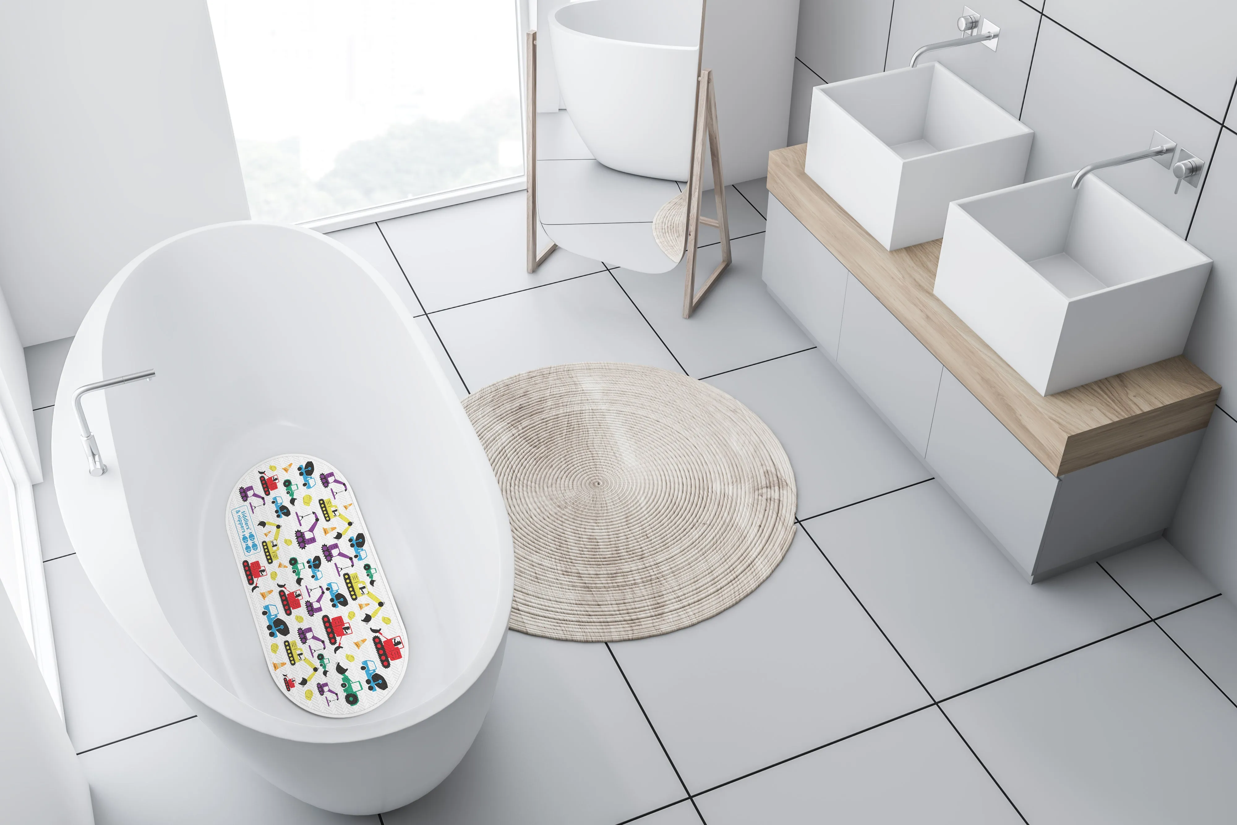 Kids & Baby Anti-Mould Mildew & Anti-Slip Bath / Shower Mat | 79cm x 39cm