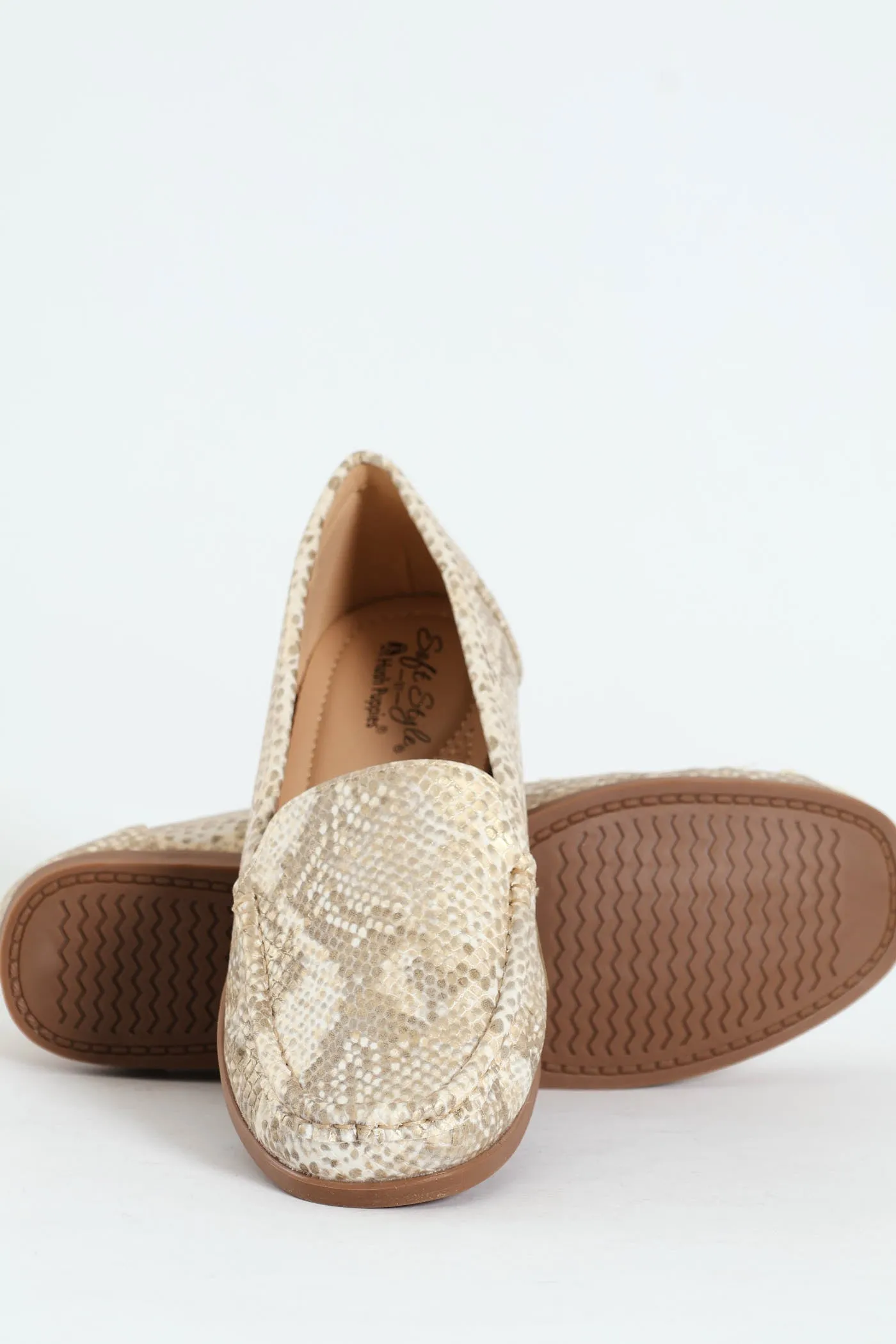Kinsey Metallic Animal Loafer - Gold