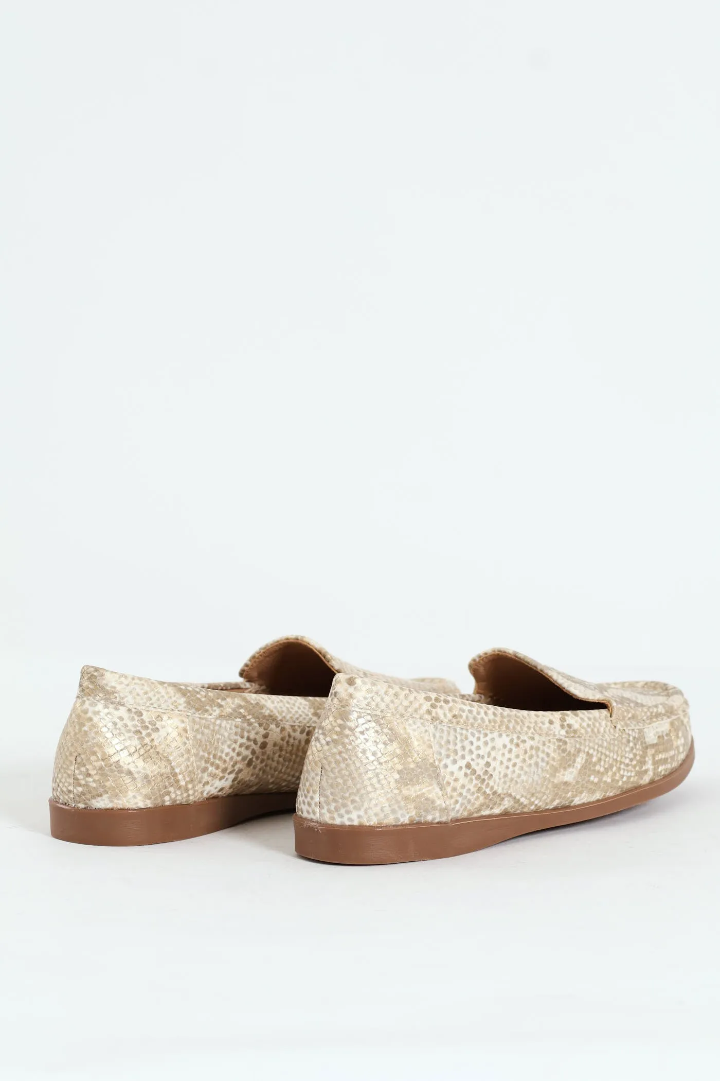 Kinsey Metallic Animal Loafer - Gold