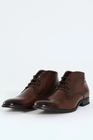Lace Up Ankle Boot - Brown