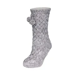 Laska Two-tone Acrylic Knit Slipper Sock