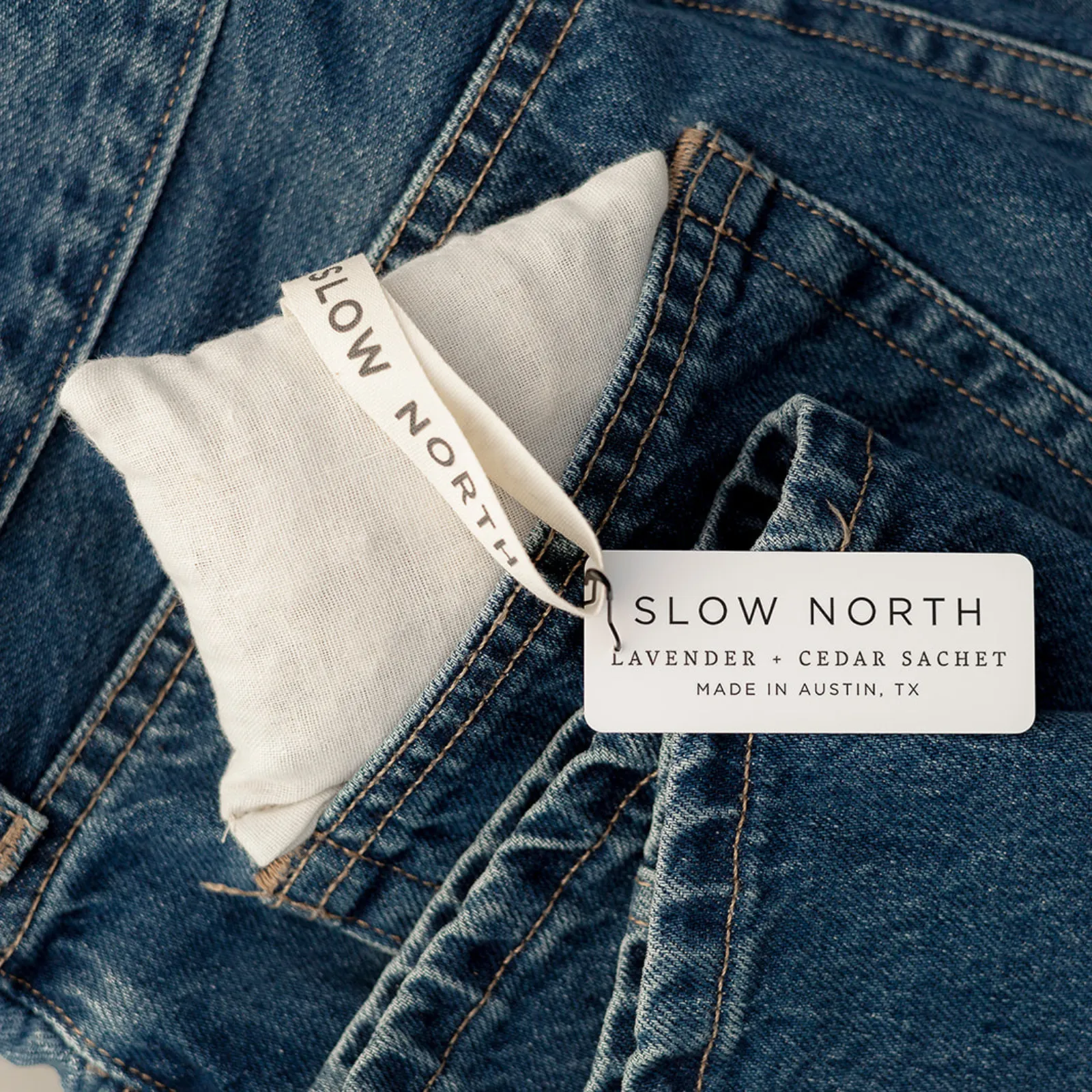 Lavender   Cedar Sachet Pouch - Cotton Natural