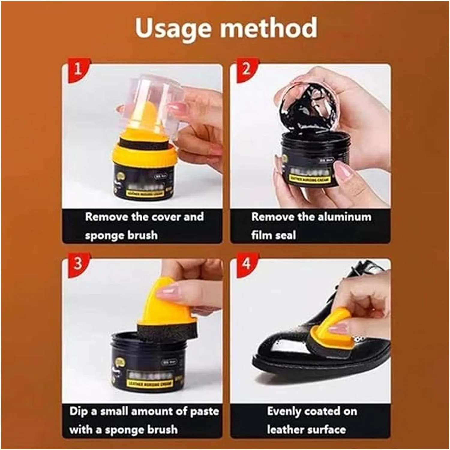 Leather Cleaning Liquid Cream(1 Black  1Brown)
