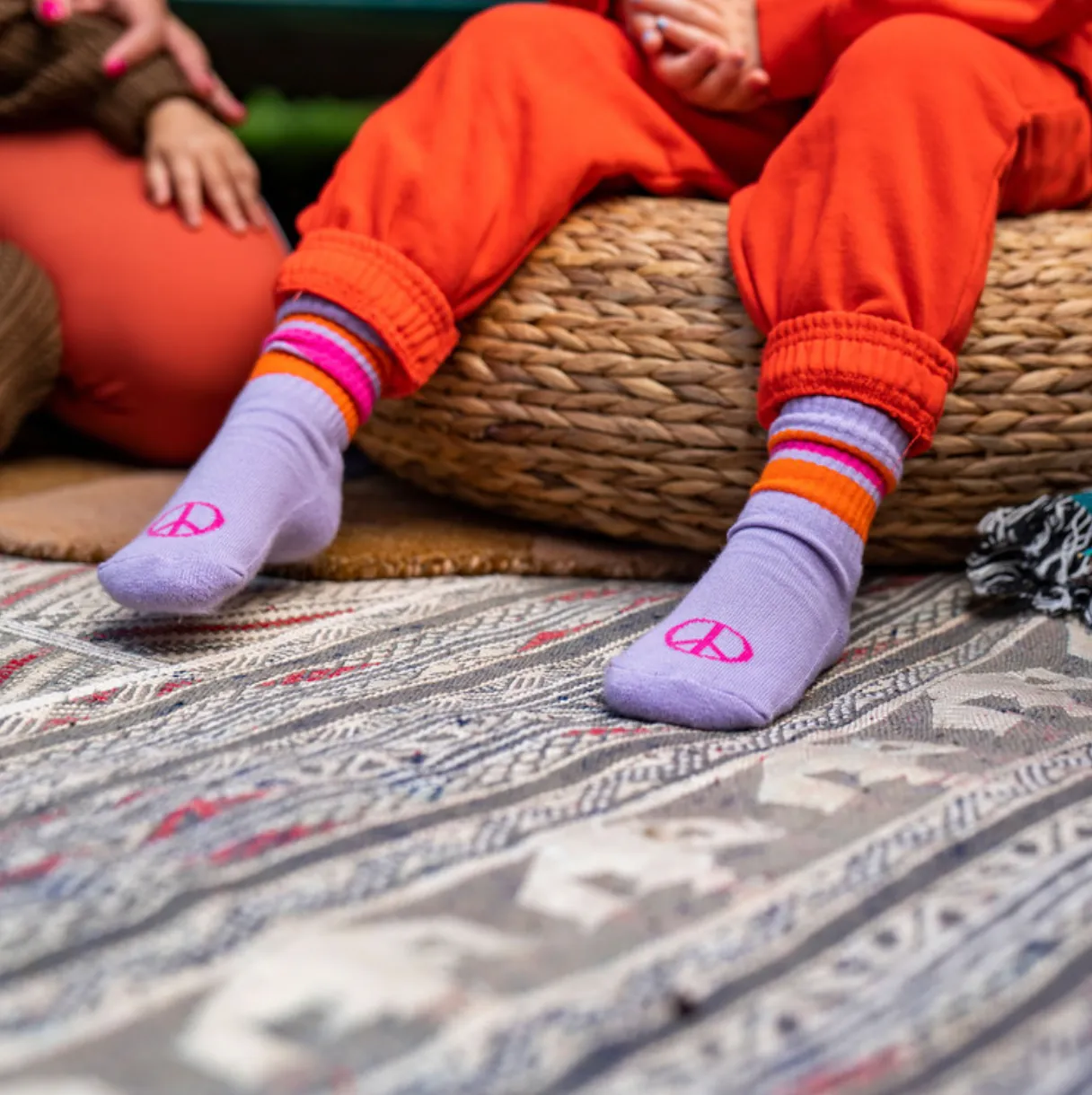 Lilac Peace Socks