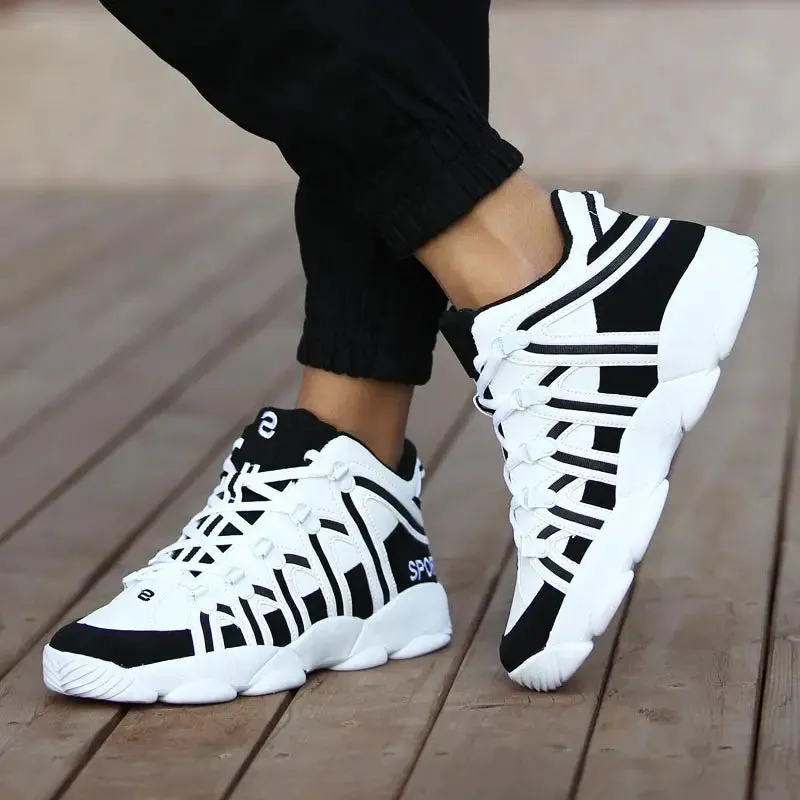 Living - breathable leather running shoes for men