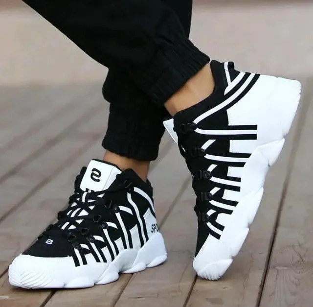 Living - breathable leather running shoes for men