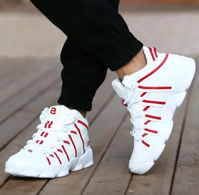 Living - breathable leather running shoes for men