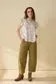 Lovely Vines Top In Brown And White