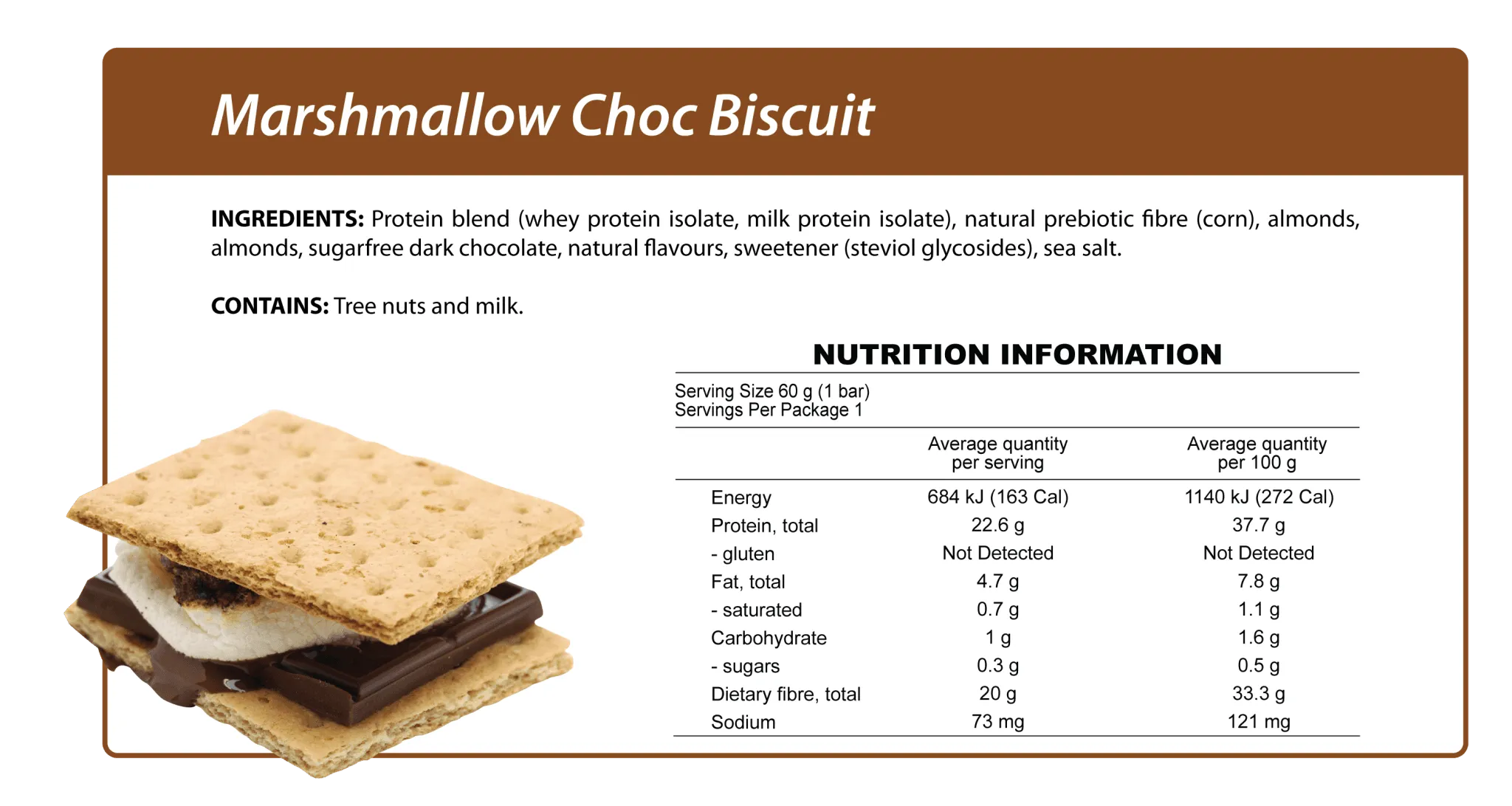 Marshmallow Choc Biscuit Smart Protein Bar