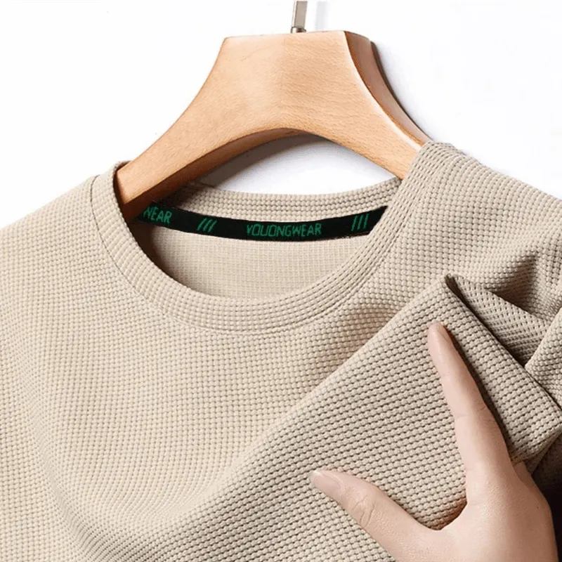 Mason | Men Waffle Knit T-Shirt – Breathable - 4 Season Comfort