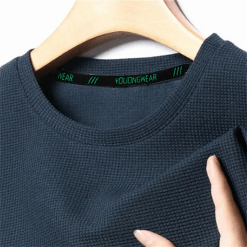 Mason | Men Waffle Knit T-Shirt – Breathable - 4 Season Comfort