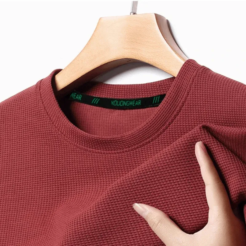Mason | Men Waffle Knit T-Shirt – Breathable - 4 Season Comfort