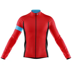 Mens Bezzie Red Long Sleeve Cycling Jersey