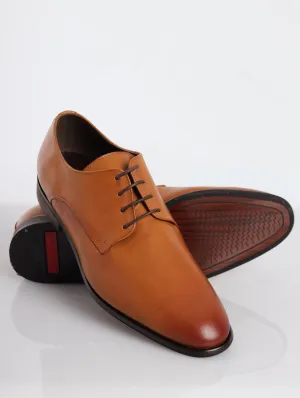 Men's Leather Lace Up Shoe - Tan
