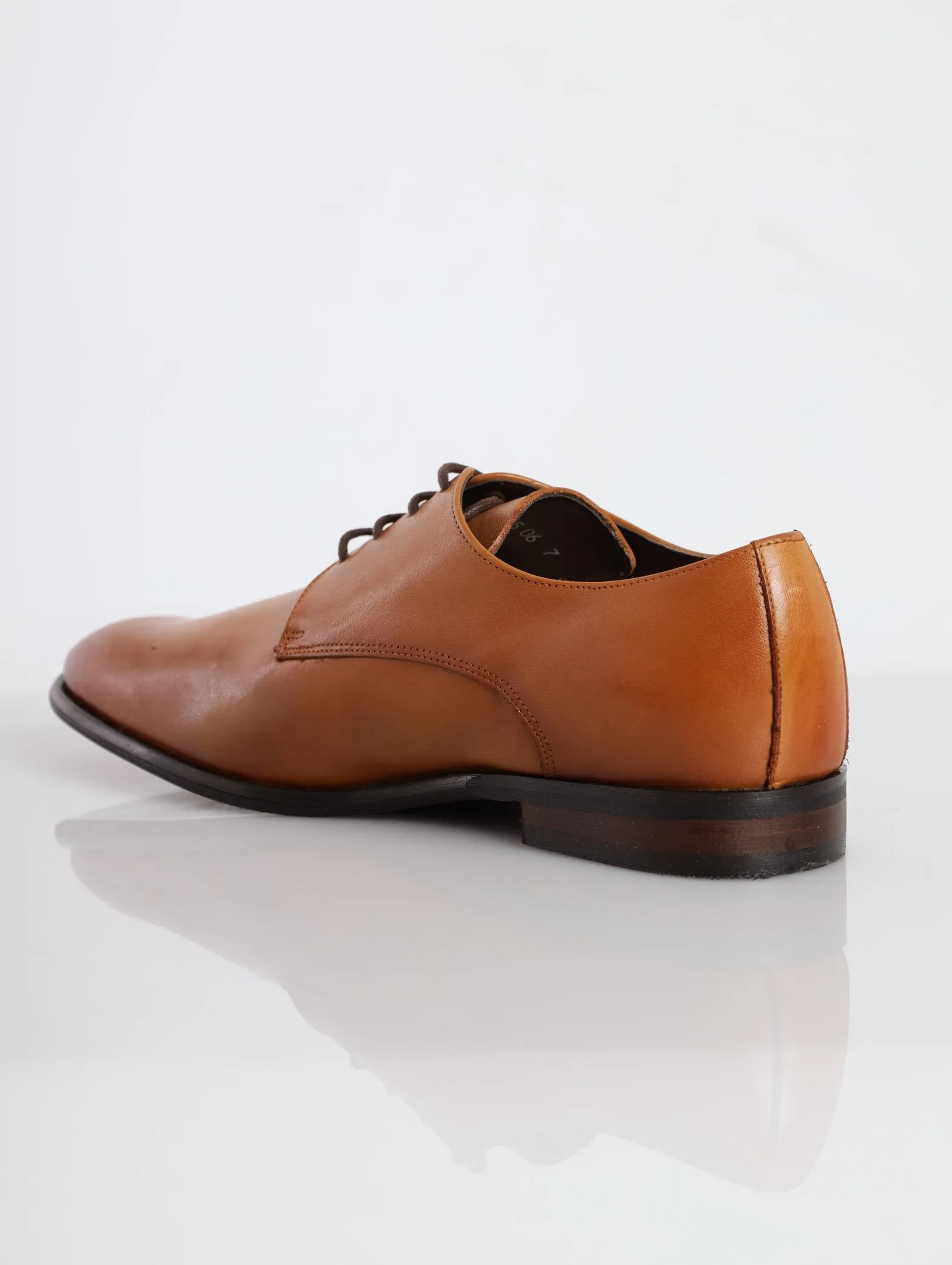 Men's Leather Lace Up Shoe - Tan