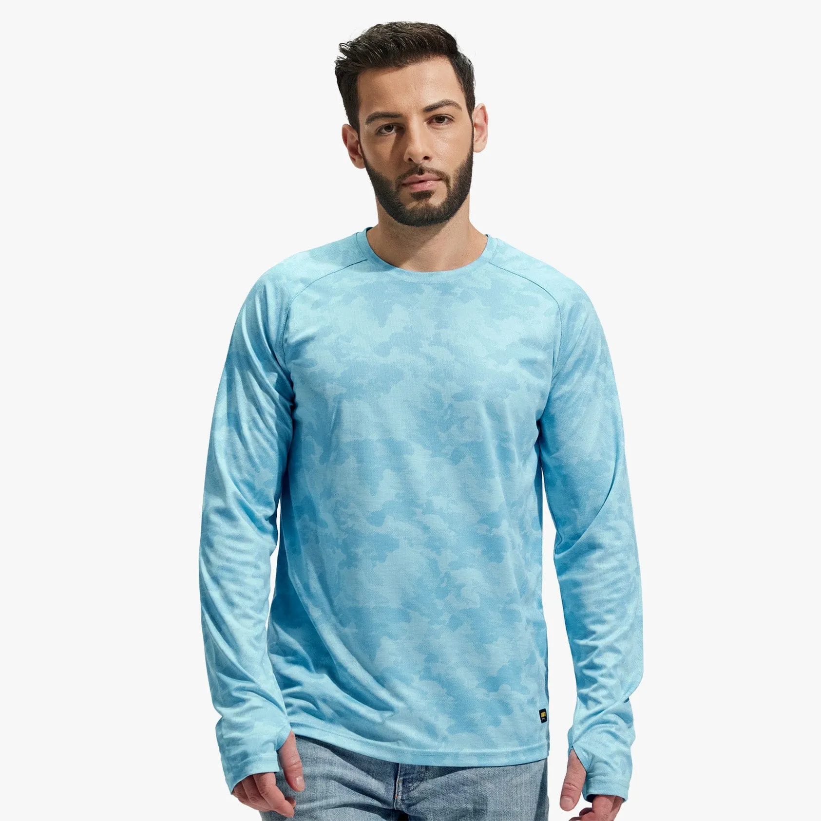 Men's UPF 50  Sun Protection Shirts Quick Dry with Thumb Holes