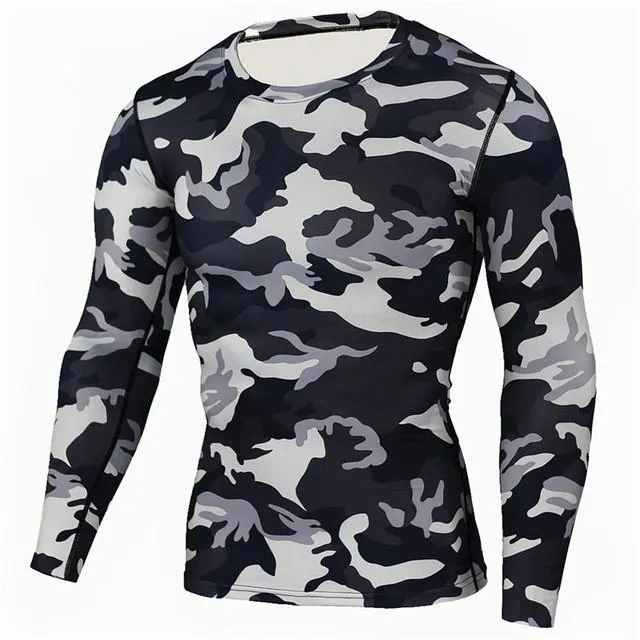 Military Quick Dry Camo Long Sleeve T-Shirt