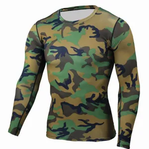 Military Quick Dry Camo Long Sleeve T-Shirt