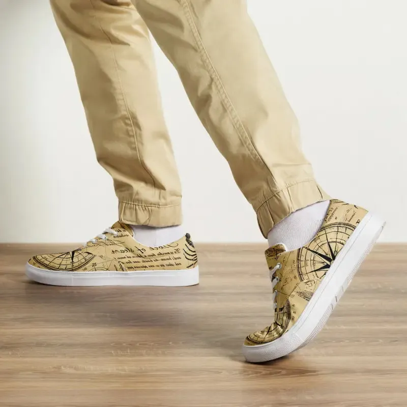 Nautical Mens Lace Up Canvas Shoes for Effortless Style