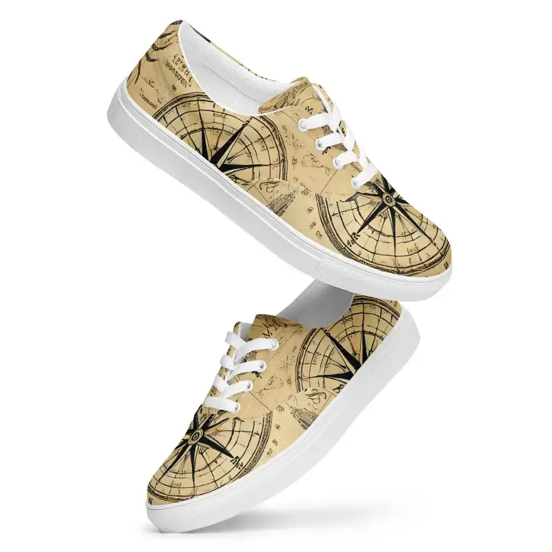 Nautical Mens Lace Up Canvas Shoes for Effortless Style