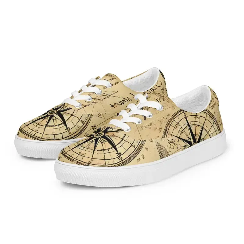 Nautical Mens Lace Up Canvas Shoes for Effortless Style