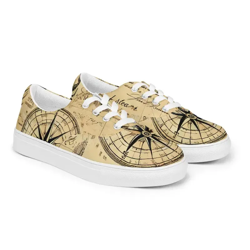 Nautical Mens Lace Up Canvas Shoes for Effortless Style