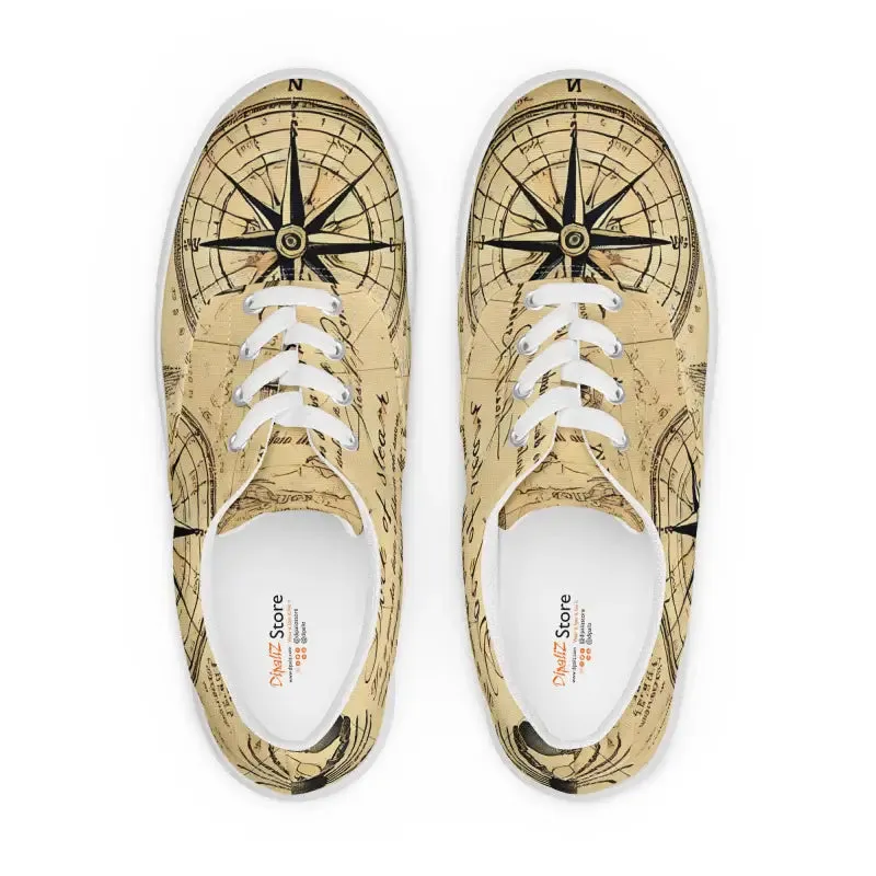 Nautical Mens Lace Up Canvas Shoes for Effortless Style