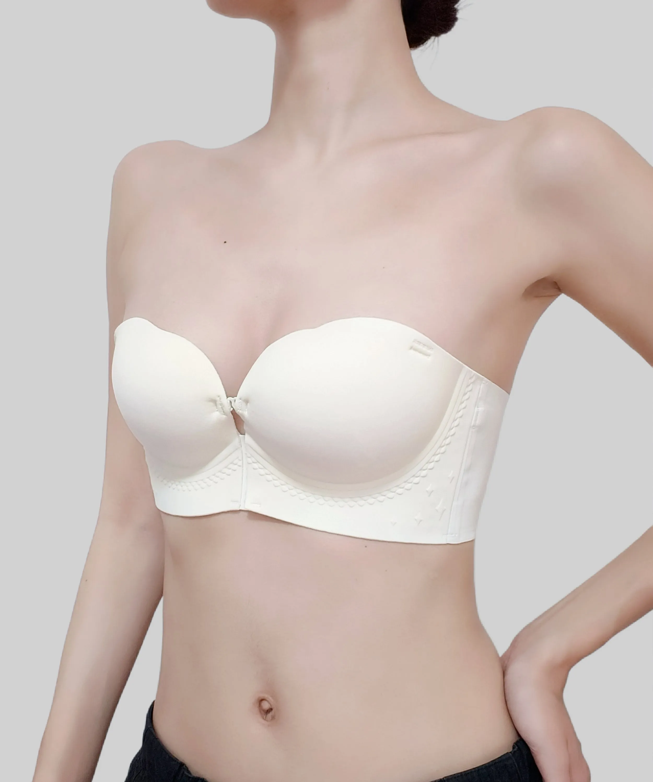 New Front-Clasp Strapless Double-Lock Bra（No Panties Included）