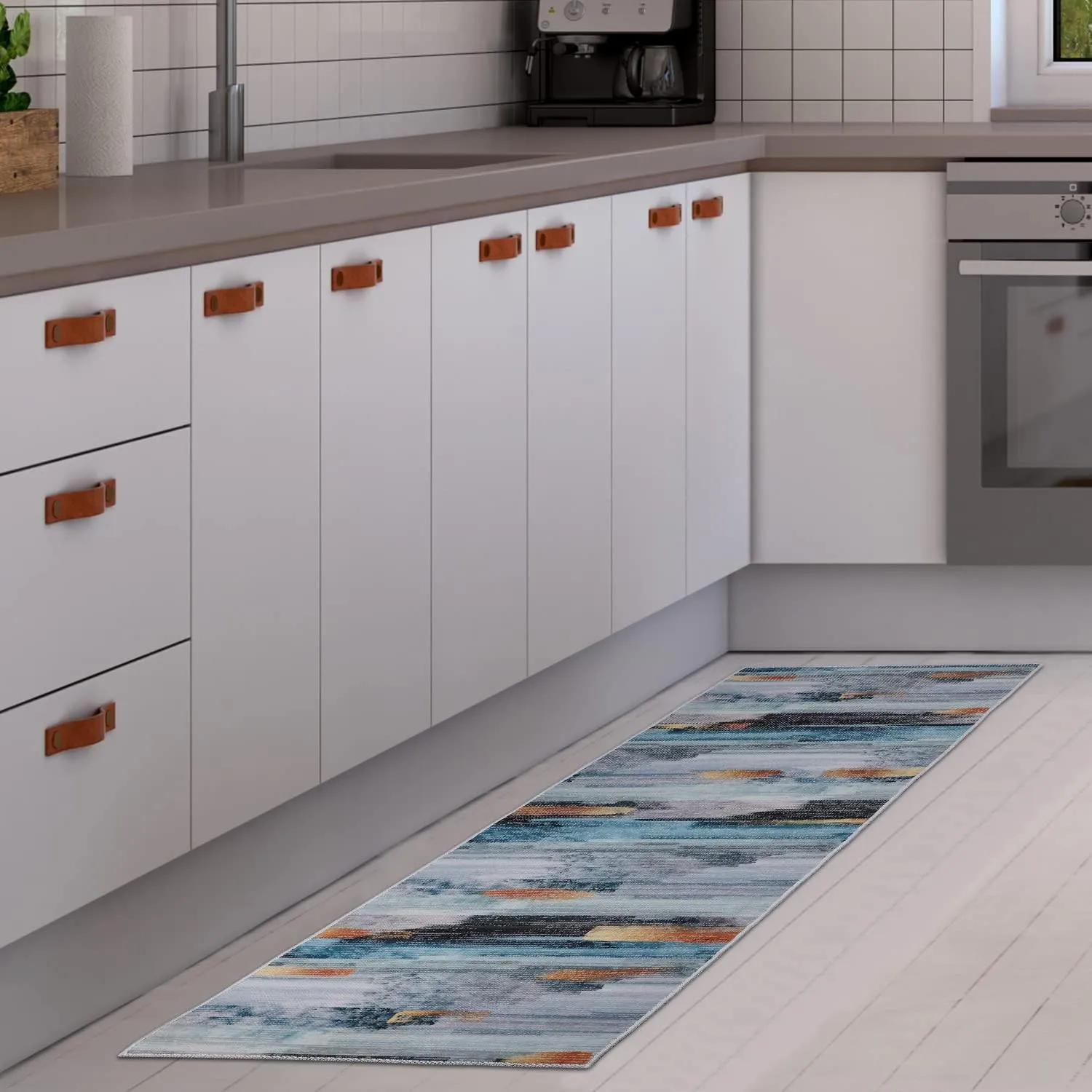 NEW pomhrory Runner Rug Carpet 2' X 6' with Non Slip Grip Back Anti Skid Area Rug for Hallway Kitchen Living Room Bed