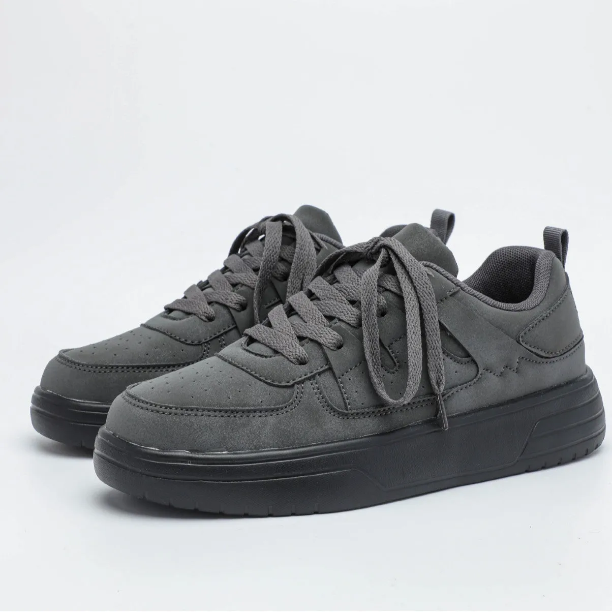 New Thick Bottom Frosted Skateboard Couple Vintage Fashion Outdoor Casual Shoes Maillard Lady Sneaker
