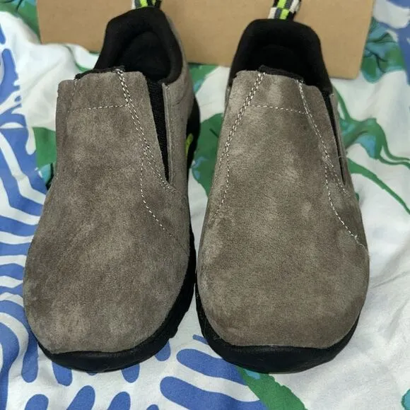 NIB Merrill Jungle 🌴 Moccasin Slip on Shoes in Gunsmoke Leather Upper Anti Skid