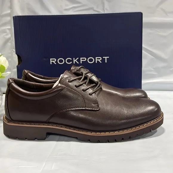 NIB - Rockport Men’s Kevan Oxfords Shoes, Brown CJ1574 - Size 8.5