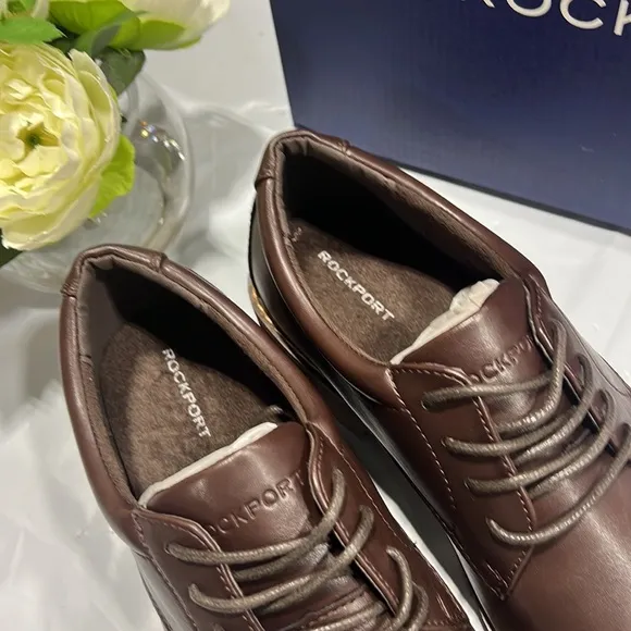 NIB - Rockport Men’s Kevan Oxfords Shoes, Brown CJ1574 - Size 8.5