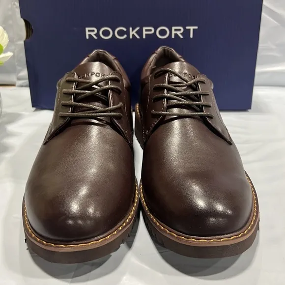 NIB - Rockport Men’s Kevan Oxfords Shoes, Brown CJ1574 - Size 8.5