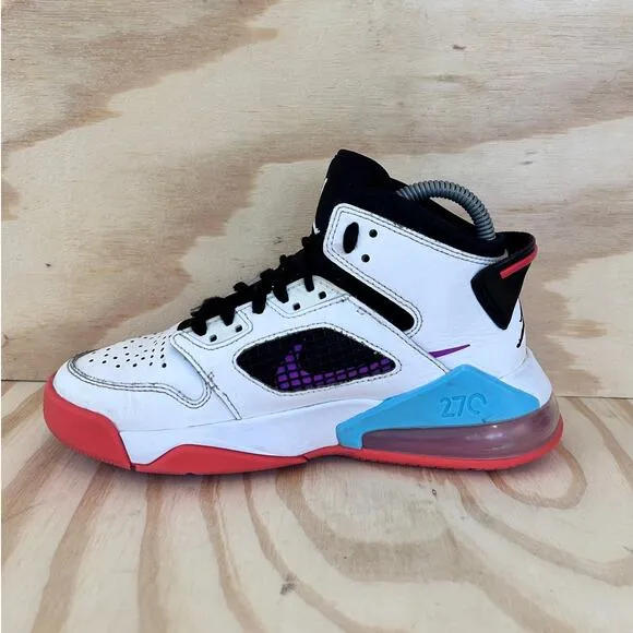 Nike-Air Jordan Mars 270-Sneakers-White/Black-Kids Big Unisex -4.5Y- BQ6508-102